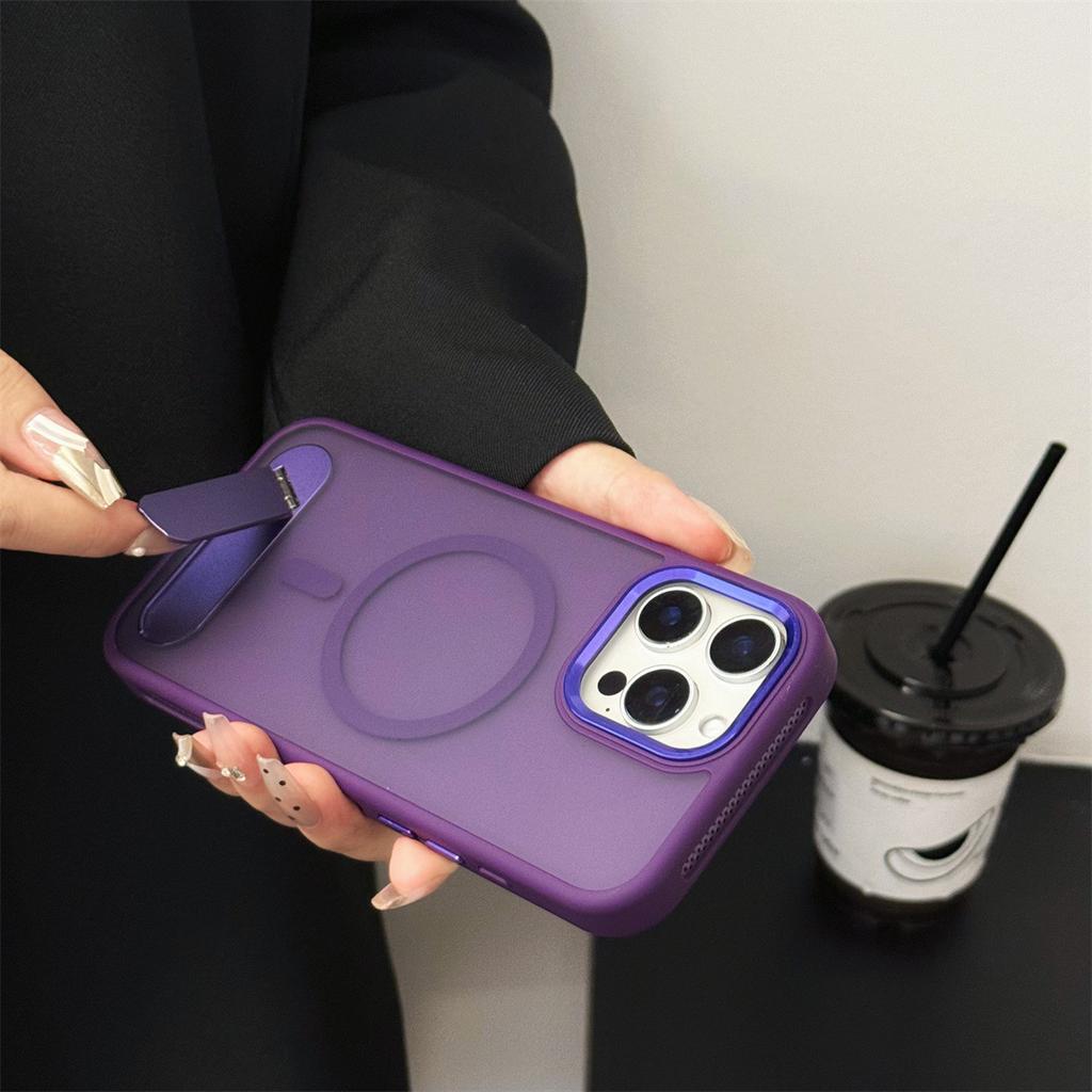 Magnetic Invisible Stand Phone Case Suitable for IPhone16 Shell, 15promax Protective Case and Apple 14 Simple Case