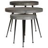 Coffee Table Set 3 Pieces Silver Particleboard