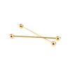 2 Pcs Men Gold Plated Tone Steel Collar Tie Pin Stud Barbell Bar Clip Clasp Brooch 6CM