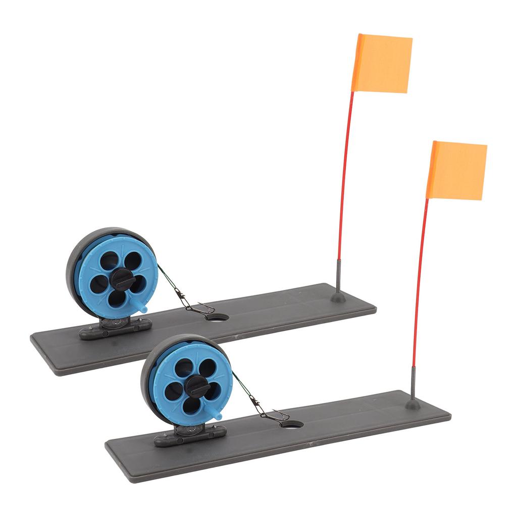2 шт. Автоматическая плавающая удочка для подледной рыбалки с маркером-флагом, устойчивая, портативная, с наконечником для подледной рыбалки
