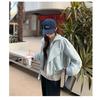 Womens Black Vintage PU Puffer Jacket Casual Winter Motorcycle Style Cotton Coat Loose Fit Short Outerwear