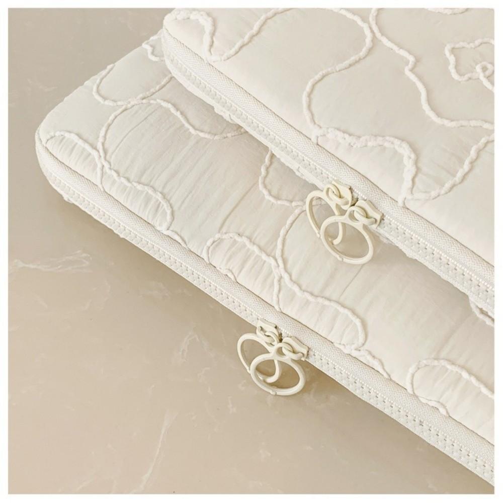 Embroidery Flower Tablet Sleeve Case Soft Notebook Pouch Case Laptop Bag for MacBook/iPad/DELL