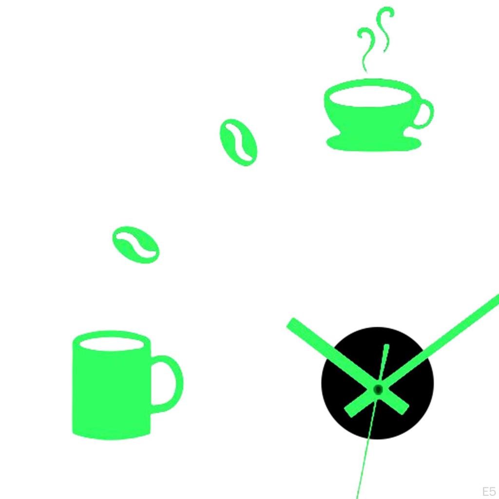 Acrylic Luminous Wall Clock Stickers 3 Clocks Glowing Non Ticking Frameless for Living