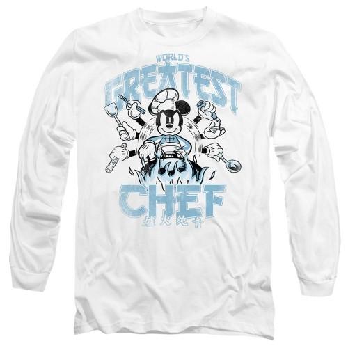 Mickey & Friends Mens World´s Greatest Chef Long-Sleeved T-Shirt