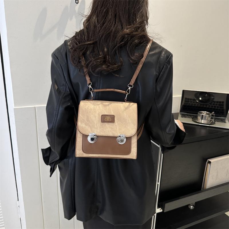 Весенний новый трендовый модный школьный рюкзак для школьников, дорожный рюкзак, ретро-рюкзак для женщин