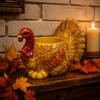 Fall Harvest Fall Turkey Plant Holder Top-Opening Turkey Figurine Candy Bowl  Outdoor Garden