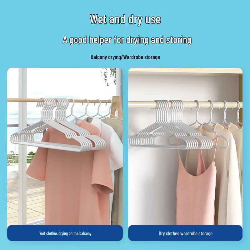 Non-slip Dipped Plastic Clothes Hangers