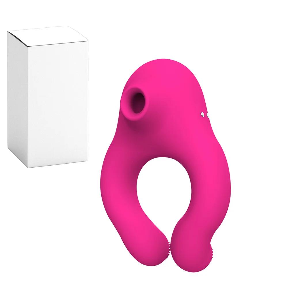 Вибрирующее кольцо на член Задержка эякуляции Кольцо на пенис Вибратор Клиторальный лизание Сосание Вибратор Секс-игрушка для пар Товары для взрослых