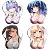 Creative Japanese Cartoon Anime 3D Sexy Chest Hip Silicone Mouse Pad Mice Mousepad Wrist Rest Support Office Desk Mat