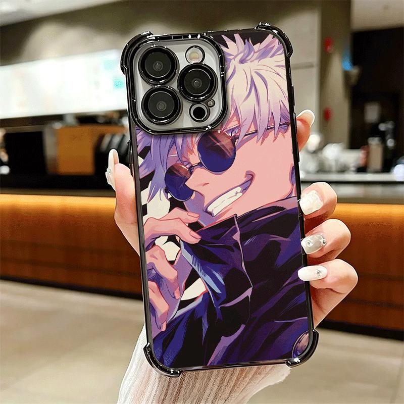 Аниме Годжо Сатору JUJUSU Мягкий чехол для телефона для iPhone 15 16 17 Air 14 Pro Max 16E Plus 13 12 Mini Покрытие Защита от падения Fundas