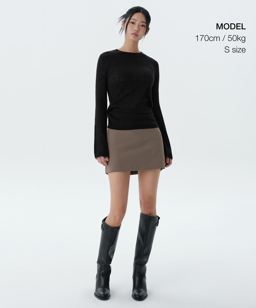 Musinsa Standard Woman Women'S Basic Mini Skirt [Dusty Beige]