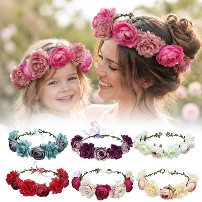 Adjustable Floral Headband Bohemia Princess Wreath New Hair Accessories Girls