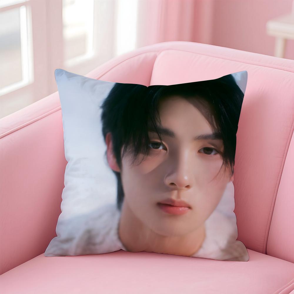 Korea KPOP TTWS YYOUNGJAE Cushion Cover Pillowcase Short Plush Invisible zipper Room Sofa Cushion Cover