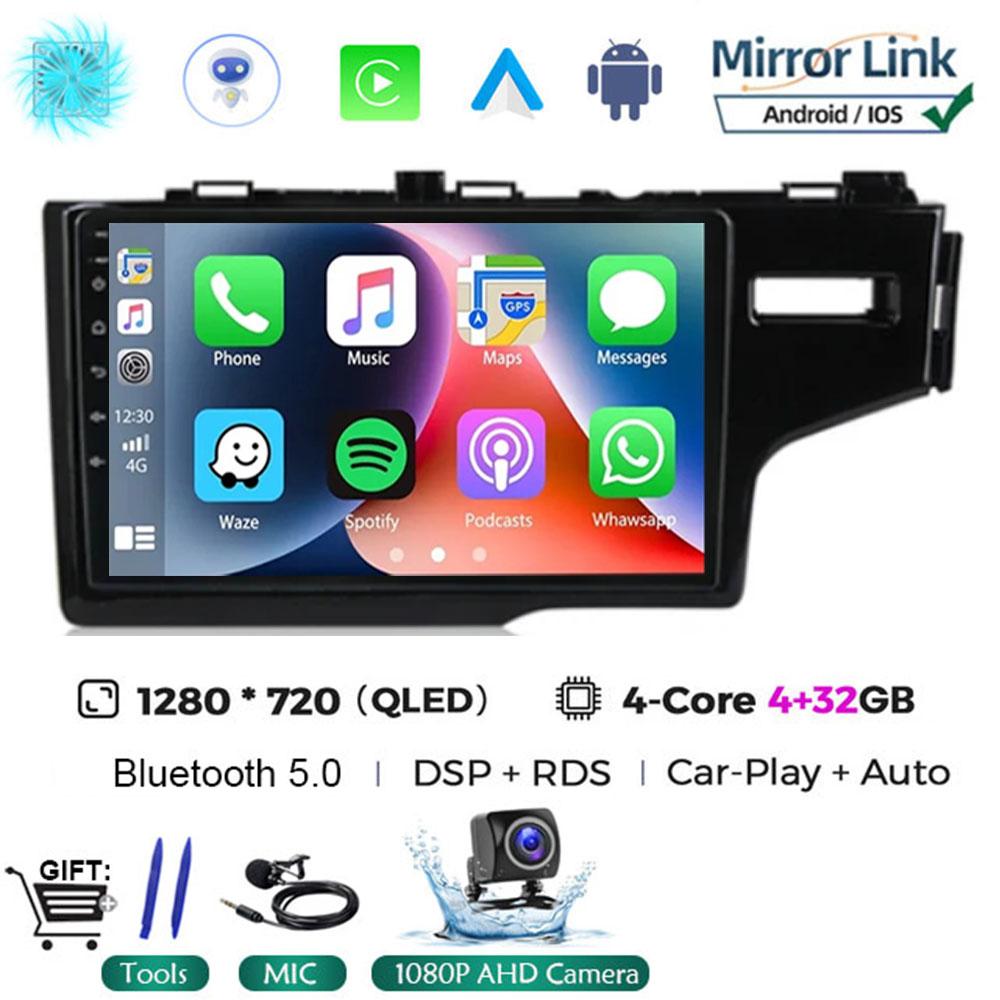 9'' Android 14 автомобильное радио для Honda Fit Jazz 2013 2014 2016 2018 GPS навигация стерео мультимедиа видеоплеер экран головное устройство