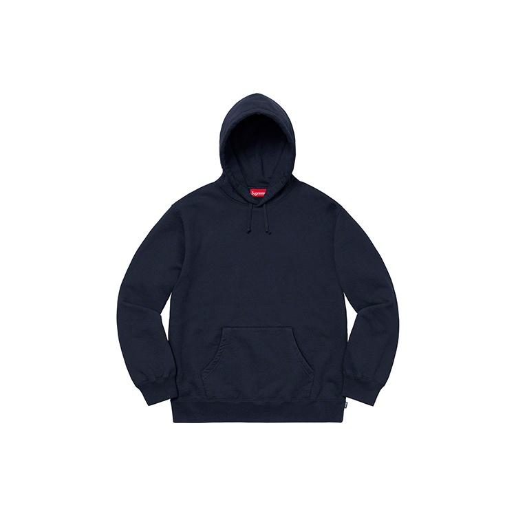 Supreme FW19 Week 12 Rhinestone Script Hooded Sweatshirt Navy Men's SUP-FW19-1014