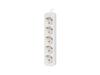 Lanberg Extension Strip 1.5m White 5x 230V Schuko, Cable Made of Solid Copper