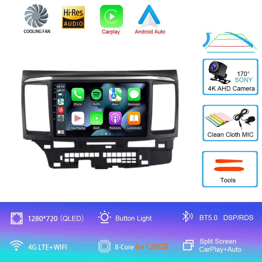 Android 14 для MITSUBISHI LANCER 9 10 X 2008 2009 2010 2011 - 2016 9-дюймовый стерео аудио автомобильный радиоприемник GPS плеер Carplay Auto Screen