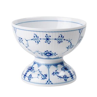 Импортная королевская голубая рифленая простая чаша с ножками, диаметр тарелки 10 см, высота 8 см, 1068619 [Обычный продукт]