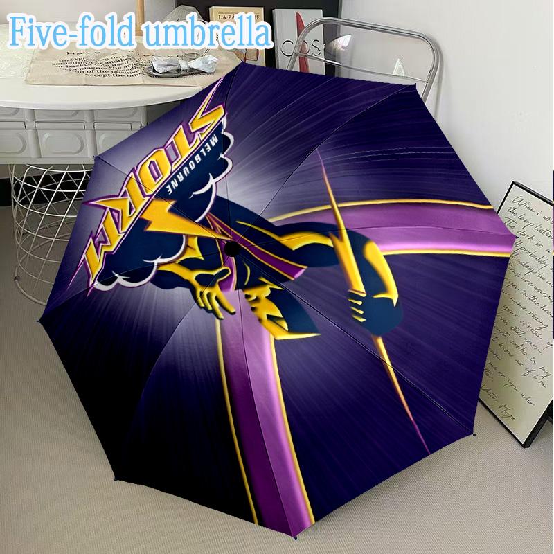 Melbourne Storm Team Mini Five-Fold Lightweight Umbrella, Eight-Bone Frame, Perfect for Home Travel and Outdoor Use in Any Season