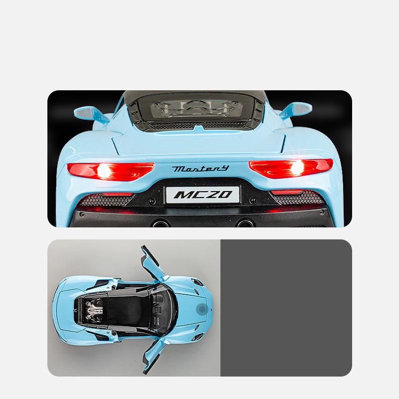 1:22 Мазерати Mc20 Спортивный Автомобиль Модель из Сплава Металлическая Литая Модель Автомобиля Коллекционная Модель Транспортного Средства Звуковые Световые Игрушки Автомобильные Подарки Для Детей Мальчиков