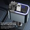 180 Вт Bluetooth 5.3 Автомобильное зарядное устройство Розетка Выдвижное Автомобильное зарядное устройство для телефона PD QC 3.0 Быстрая зарядка FM-передатчик Комплект громкой связи Музыкальный плеер