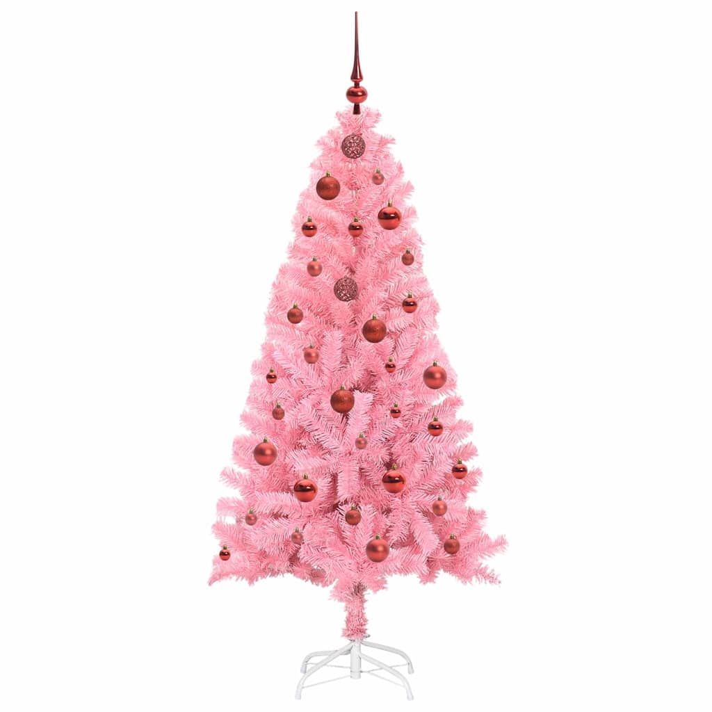 Christmas Tree with 150 LEDs and Stand Pink 150 cm PVC