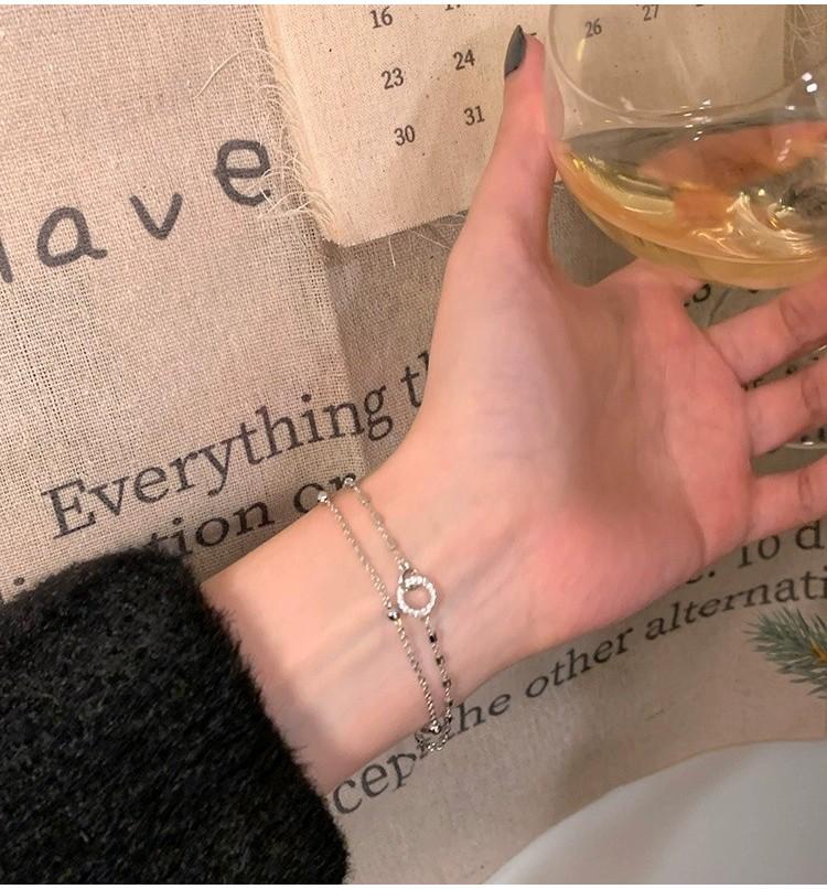 Delicate Geometric Doublelayer Bracelet For Women 2023 Light Design Luxury