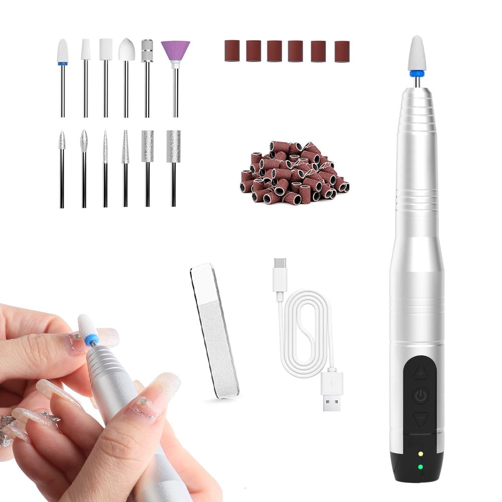 TOUCHBeauty Electric Nail Cordless Electric Nail Machine For 3 Speed Gel USB Electric Nail Care Nail Nail Cuticle Shiny Nail For Both Hands and Home