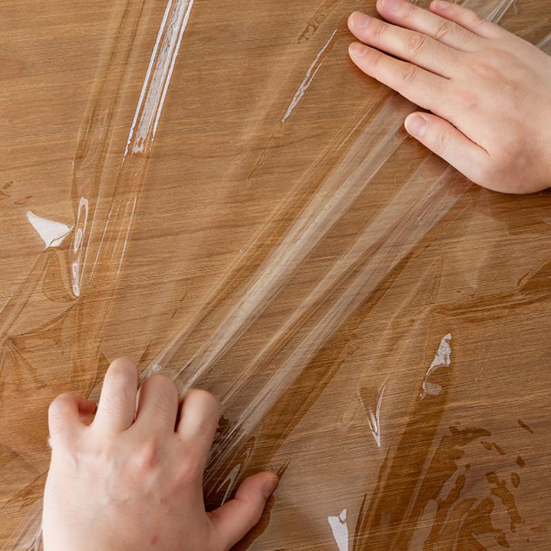 Прозрачная мягкая стеклянная скатерть Водонепроницаемый маслостойкий мягкий ПВХ коврик для стола, свисающий вниз Кружевная вышитая квадратная скатерть