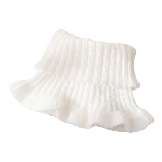 Женский шейный платок, однотонный, с прозрачной отделкой, с имитацией воротника, вязаный, теплый, стильный, утеплитель для шеи, универсальный аксессуар для одежды