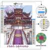 5D DIY Chinese Style Building Cross Stitch Rhinestones Diamond Drawing Embroidery Mosaic Home Decor