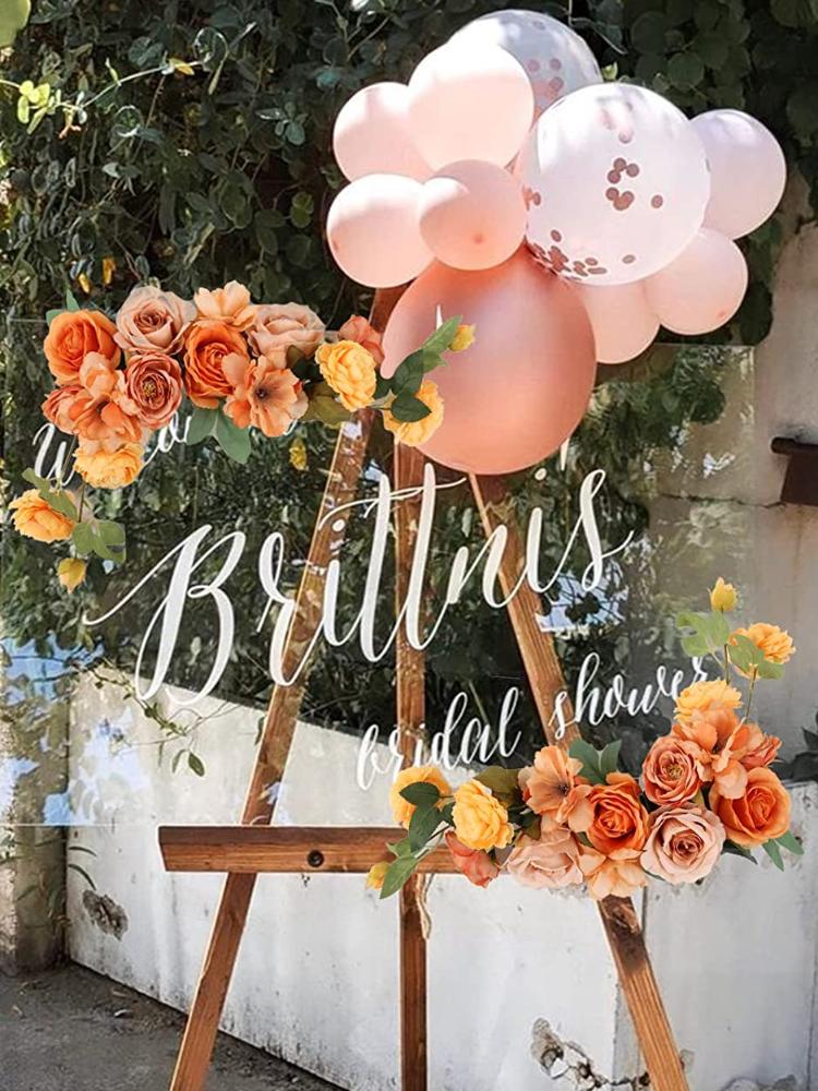 Свадебные цветы Знак приветствия Цветы Поддельные розы Комбинированные шелковые пионы для свадебных украшений Свадебный душ Центральные украшения