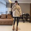 Women's European-Style Hooded Lambswool Jacket - 2024 Autumn/Winter Versatile and Warm Cotton-Padded Coat
