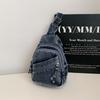 Модная женская нагрудная сумка Высококачественная сумка через плечо Джинсовая мягкая ткань Сумка кросс-боди Вместительный кошелек Легкие сумки