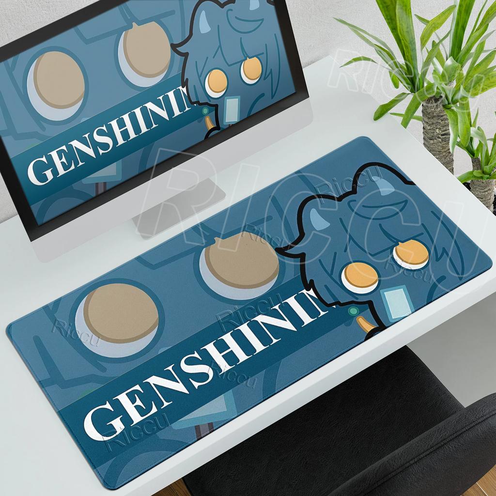Mouse Pads Extended Genshin Impact Aesthetics Minimalist Gamer Accessories Computer Keyboard Mat Nonslip Rubber Pad Lockedge Rug