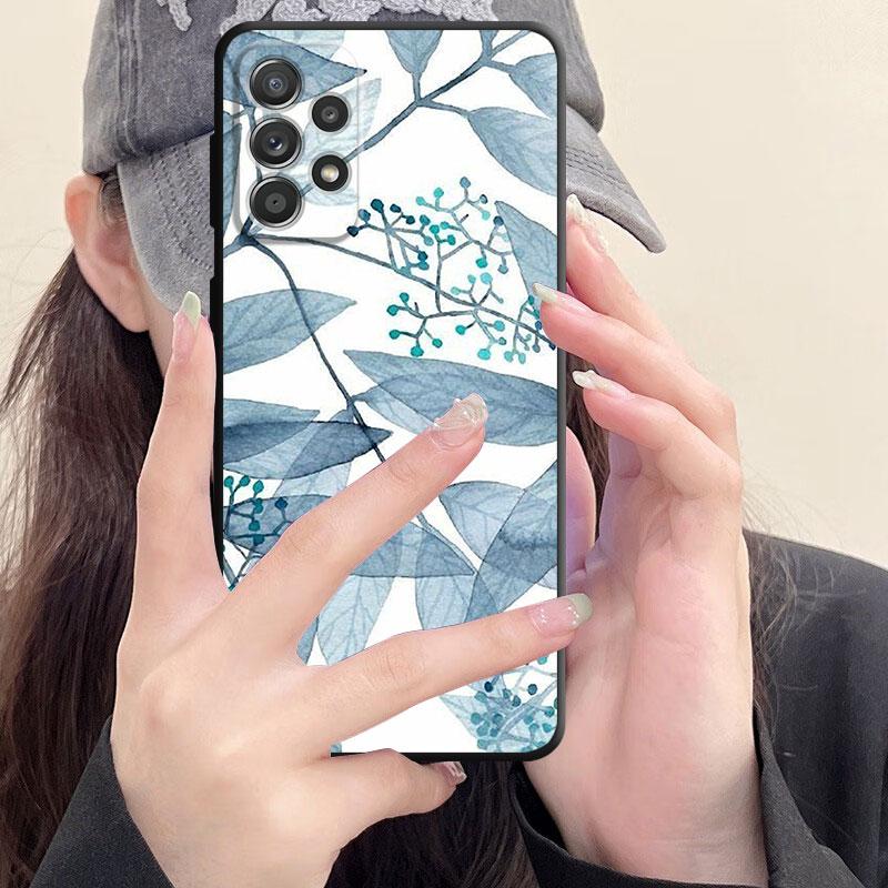 Красивый чехол для телефона с цветком кактуса и цветочным листом для Samsung Galaxy A72 A71 A31 A51 A33 A22 A13 A21s A23 A52 A53 A32