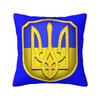 Наволочка с флагом Украины и украинским трезубцем 40x40см Украшение для спальни Роскошная патриотическая подушка Декор Салон Квадратная наволочка
