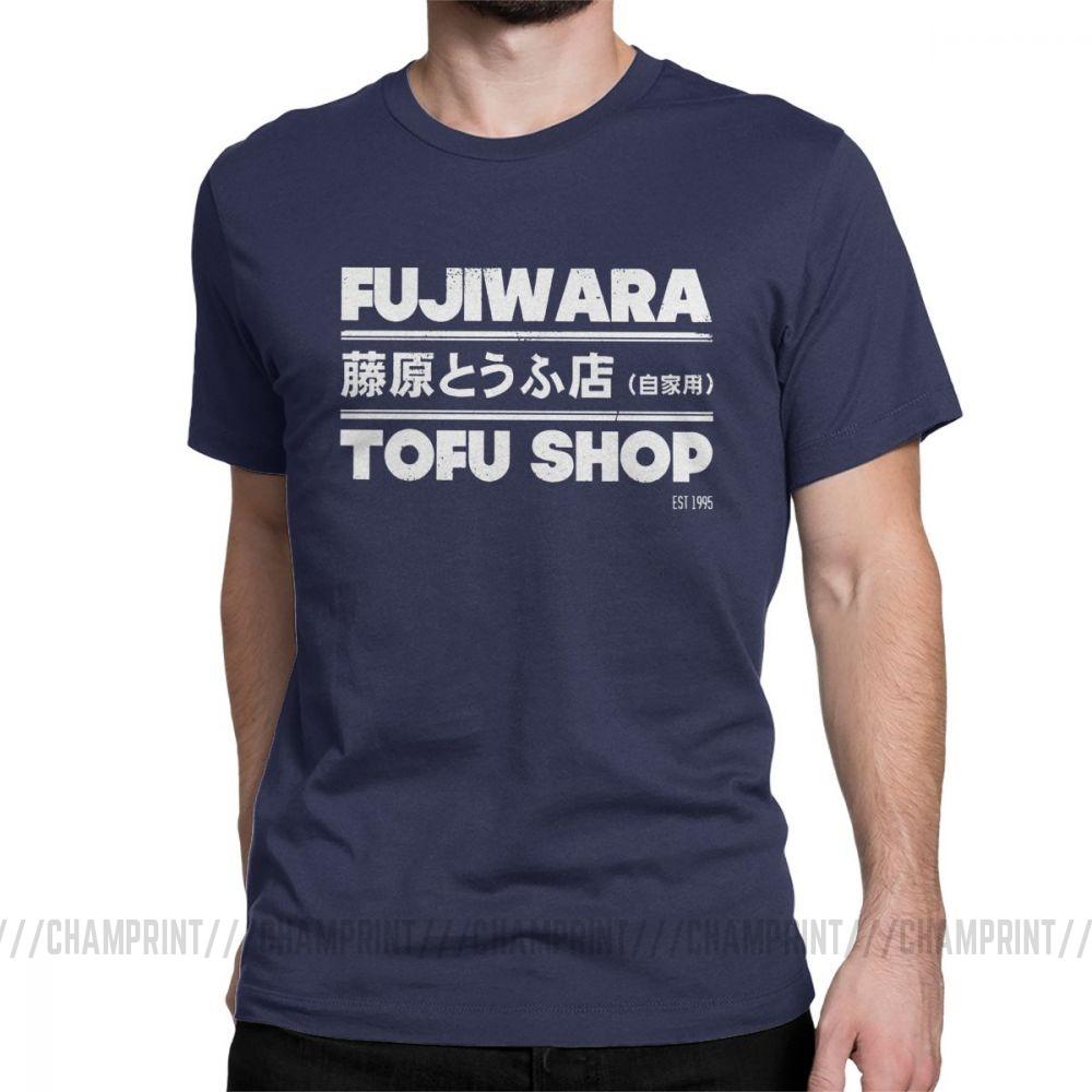 Футболки с аниме Initial D, модные футболки Fujiwara Takumi Fujiwara Tofu Shop, мужская хлопковая винтажная футболка