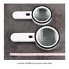 30X Handheld Magnifier High Definition with 12X Lights Lamp High Power for Map Reading Jewelry