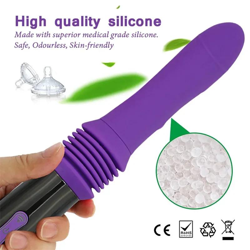 Telescopic Remote Control Vibrator Fetish Dildo Male Bd Toys Female Clitoris Sextouse Tricks Prostate Massage Anal Tail Toys