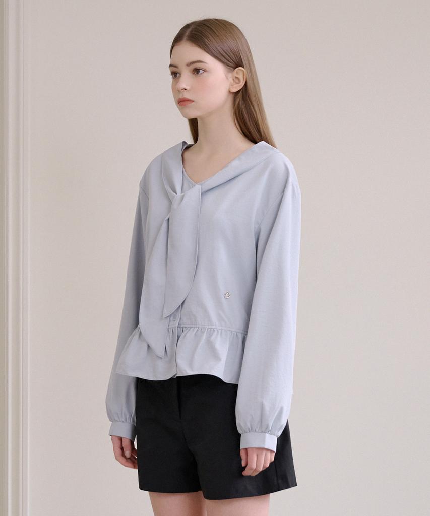 MICANE Pookie Frill Tie Blouse