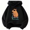 New Christmas-themed hooded sweatshirt for kids, featuring a fun and stylish capybara pattern perfect for autumn and winter.