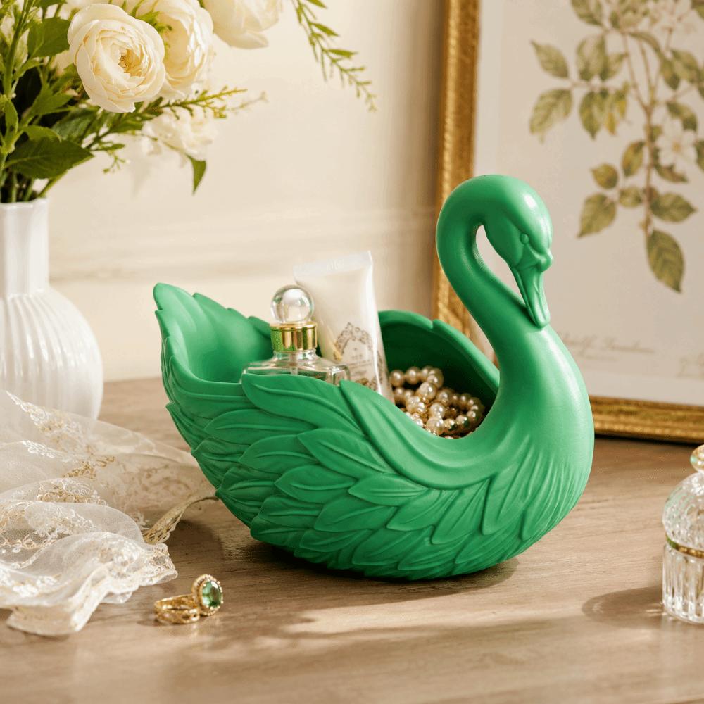 Multifunctional Swan Shaped Storage Tray Elegant Swan Organizer Swan Shaped Key Holder Home Decor