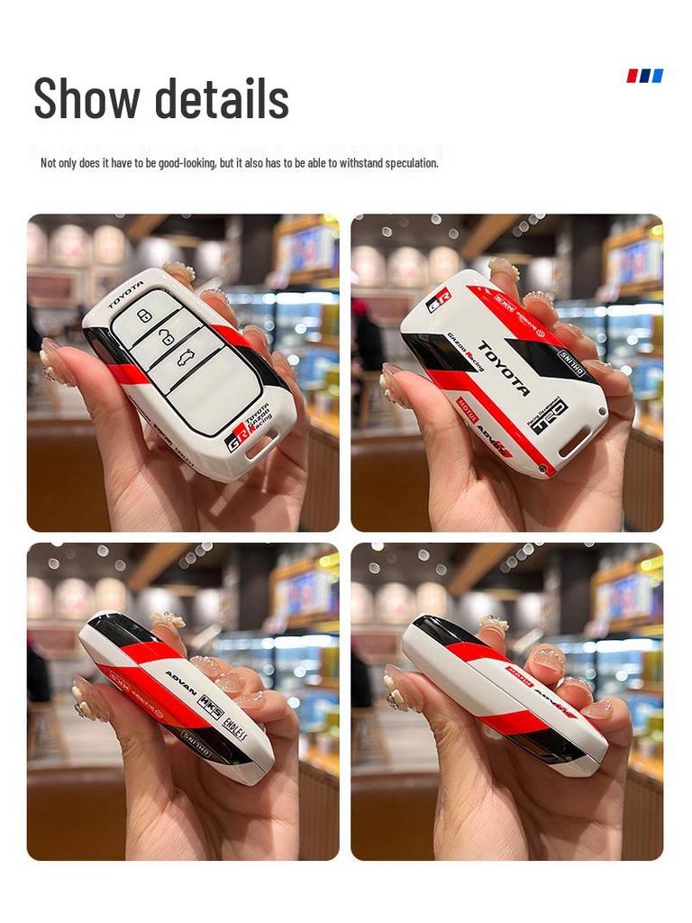 Чехол для ключа Toyota Camry, Corolla, Levin, Avalon, Highlander, RAV4, CHR с металлической пряжкой