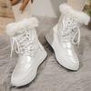 Fashion Winter Waterproof Snow Boots for Women 2024 New Thick Plush Platform Ankle Booties Female Non Slip Warm Cotton Shoes Plus Size