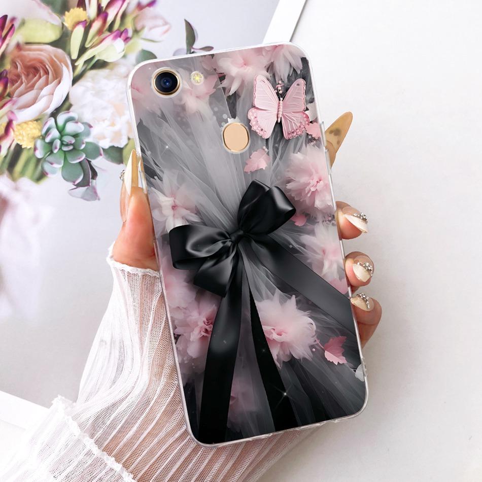 For OPPO F5 F7 Cute Flower Butterfly Cat Painted Case For Oppo F7 F 5 F5 Youth Soft Silicone TPU Phone Cases