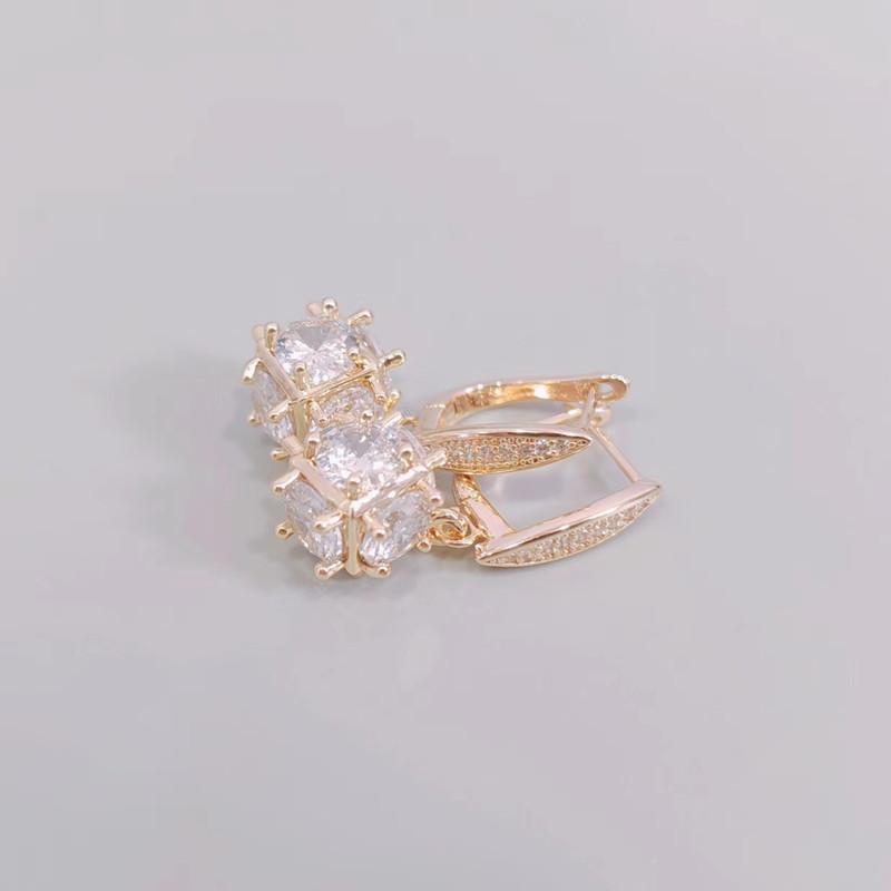 Модные вечерние серьги для женщин, новинка 2023 года, серьги-капли золотого цвета с кристаллами циркония, изысканные вечерние ювелирные аксессуары