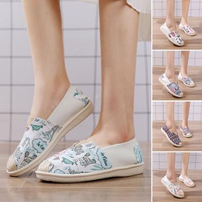 Женская мода, весенне-летняя повседневная обувь на плоской подошве, лоферы с круглым носком, обувь в рыбацком стиле, женская обувь из ленивой пеньковой веревки