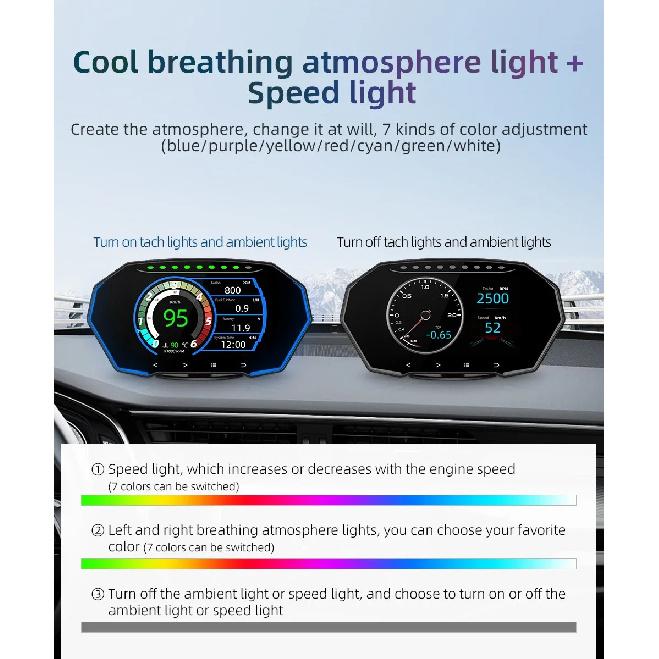 F11 OBD GPS Проекционный дисплей с сенсорным ЖК-экраном, автомобильный HUD OBD2, цифровой HUD, бортовой компьютер, электронные аксессуары для двигателя автомобиля