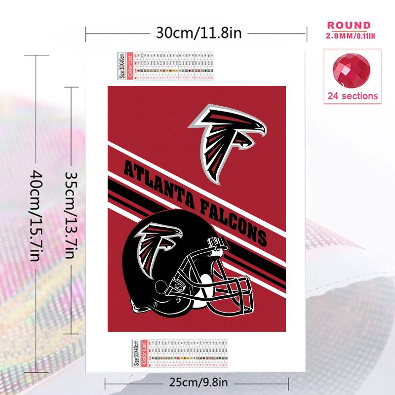 Atlanta Falcons 100% Round Full Drill 5D DIY Diamond Painting Embroidery Cross Stitch Rhinestone Décor